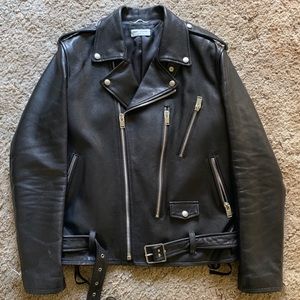 Saint Laurent L17 Black Calf Leather Biker Jacket